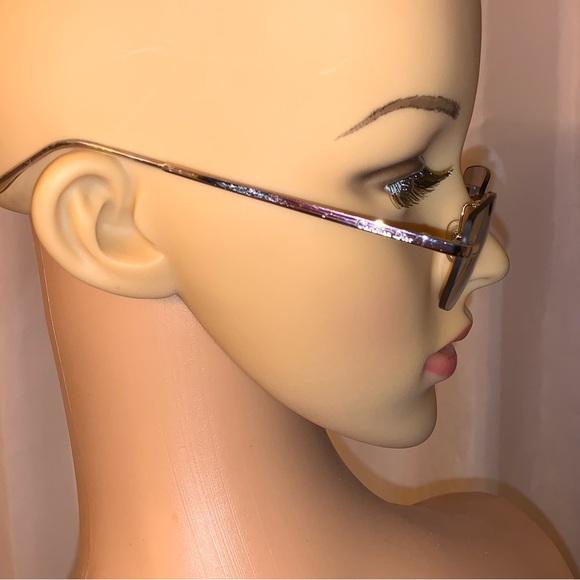 20) CHRISTIAN DIOR gray ombré Tiger rimless SUNGLASSES w/clamshell case - Picture 9 of 10